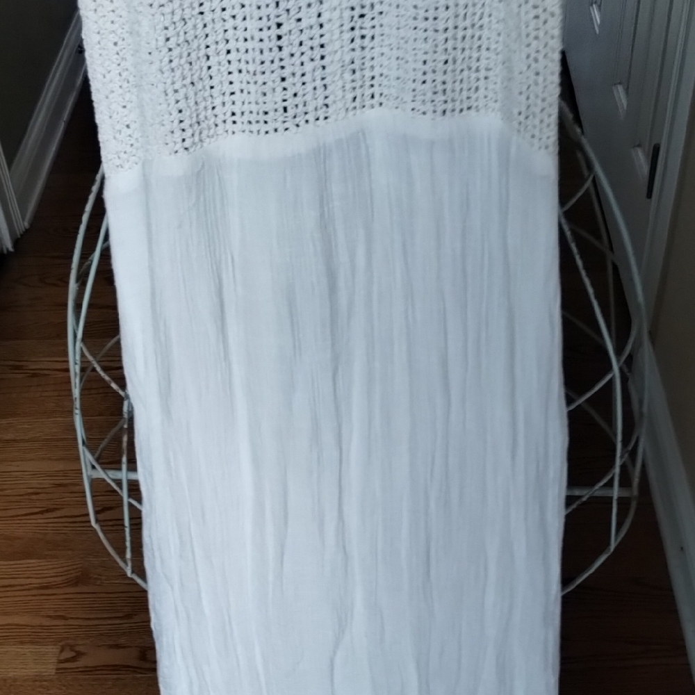 Say What? White Dress with Crochet Detail - Picture 6 of 14